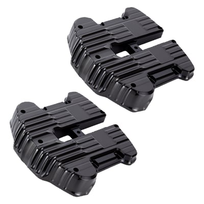 All black finish. Rocker covers are a highly visibly item. The stock ones are... okay, as long as you don't place the bar too high. But if you think your engine needs to stand out, the Rough Crafts design is made to do just that. Manufactured from forged billet aluminum it is basically a high quality un-cut diamond that, after intensive CNC maching, finally emerges as the gem these rocker covers truly are. 

Note: Includes mounting hardware, required gaskets must be ordered separately.