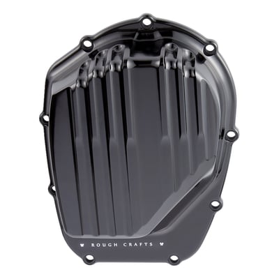 All black. Cam covers are a highly visibly item. The stock one is... okay, as long as you won't place the bar too high. But if you think your engine needs to stand out, the Rough Crafts design is made to do just that. Manufactured from forged billet aluminum it is basically a high quality un-cut diamond that, after intensive CNC maching, finally emerges as the gem this cam cover truly is.
Note: Includes mounting hardware, required gaskets must be ordered separately.