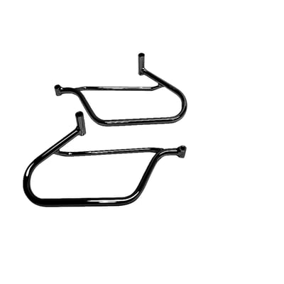 Mounting brackets for Longride saddlebags. Will fit the Longride Heritage Click-on saddlebags and the Longride model specific Iparex & leather saddlebags. Approximate distance between mounting points: 215 mm. 
Note: Is not suitable for click-on system. Only for universal applications.
