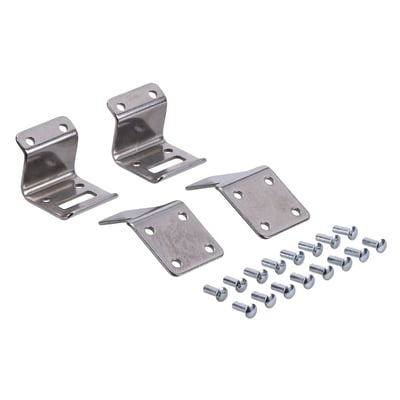 Complete with hooks and rivets. Includes 2x 90745-79A bottom hinge, 2x 70944-79 top hinge and the required 16 x 90965-63 rivets for installation. 
OEM replacement reference for kit 90746-79 