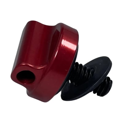 This is, like most similar seat screws, hand installed. The additional hole in the screw allows you to stick a pin or screw driver in and give it just a little extra over a 'finger tight' installation, to help prevent losing it. Comes complete with rubber O-ring to help with a mar-free installation. 