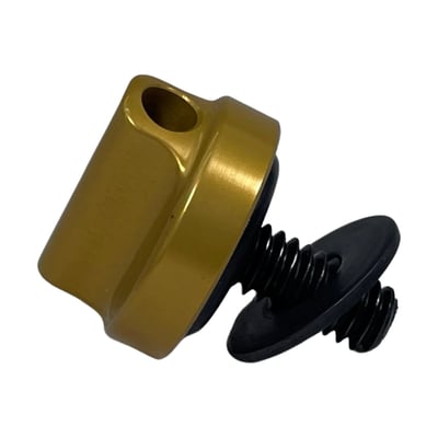 This is, like most similar seat screws, hand installed. The additional hole in the screw allows you to stick a pin or screw driver in and give it just a little extra over a 'finger tight' installation, to help prevent losing it. Comes complete with rubber O-ring to help with a mar-free installation. 