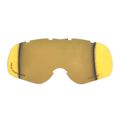 Enhance your Peruna goggles with the ROEG® CE EN1938:2010 certified replacement lens. Built for durability and clarity, this anti-fog lens offers excellent protection against debris and impact, ensuring a safer, clearer ride no matter the conditions. Available in clear, gray, yellow, red, gold and pink.