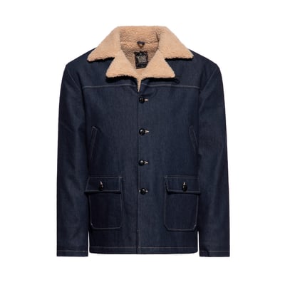 This winter jacket from King Kerosin combines the timeless look of rugged denim with practical comfort, ideal for those who value both style and functionality. The durable denim fabric not only gives this jacket a classic flair but also makes it perfect for everyday use. Combined with the soft teddy lining, it offers excellent protection against the cold, while the voluminous, contrasting teddy collar stylishly blocks out the wind. Hidden ribbed cuffs protect against cold drafts, and practical slash pockets above the flap pockets ensure your hands stay warm. Wear this jacket with jeans and boots to complete your vintage winter look, a true classic that never goes out of style.