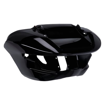 Vivid black. ABS plastic construction. Direct replacement inner and outer FLTR 23-up style Sharknose fairing. Weight 8.5 kg. Complete as shown. Does not include installation instructions. 
OEM replacement reference 57001941, 57001942. 