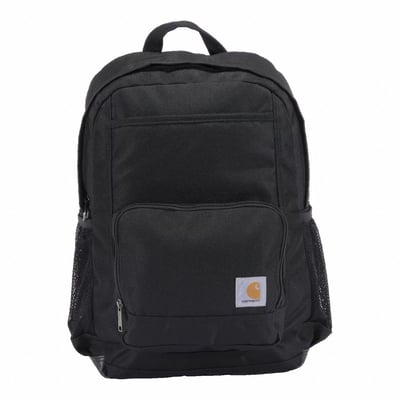 A versatile pack that always has your back. This Carhartt work bag is made of heavy-duty material that keeps your gear dry in light rain. The main compartment includes a padded pocket for laptops up to 15 inches, and the zip pouch in front can fit your pens, power cords, and phone. Built to last, this backpack is reinforced on the bottom for extra strength.

• Rain Defender™ - Durable Water repellent finish
• Contour fit shoulder straps
• Large main compartment with dedicated 38-cm laptop sleeve and tablet sleeve
• Front zippered organization compartment
• Fleece lined eyewear compartment
• Two mesh side pockets
• Padded air mesh back panel
• Carhartt label sewn on pocket
• Woven
• 1200 Denier DWR Polyester
• 100% Polyester