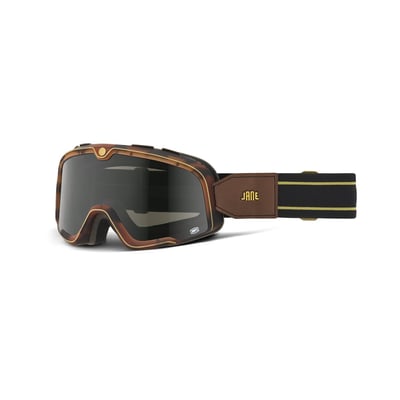 The 100% Barstow goggle fuses vintage moto design with modern styling and technology resulting in a timeless look with next level performance. The minimal frame design works in union with distinct lens shape to increase visibility and with a triple-layer face foam provides excellent moisture management. Featuring anti-fog polycarbonate lens with integrated pins for seamless tear off application and upper vents force air in and channel out moisture to reduce fogging. The strap trim elevates performance and adds rich detail.