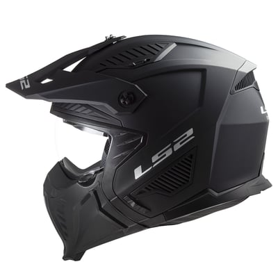 The LS2 Drifter helmet is a trial helmet with an aggressive design. A great choice for cruisers, trials, or just riding the city streets. Removable chin guard and adjustable and removable peak. Made of polycarbonate material for lightness and greater safety. Ability to swap from light to dark visor. The helmet is ECE 22.06 approved.