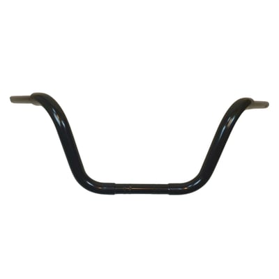 Ultra Ape bars come in an extra thick 38mm (1-1/2") diameter, have a 32mm (1-1/4") diameter riser clamp area and a 1" (25.4mm) grip area. With a powder coated satin gloss black finish. Nothing better than an apehanger to feel true freedom. From style to quality, these EU made Westland bars tick all the boxes! 
Note: Cables / wiring / brake lines may require extending. 
- 1-1/2" (38mm) diameter handlebar 
- 1-1/4" (32mm) diameter riser clamp area 
- 1" (25.4mm) diameter grip area 
- Slotted/pre-drilled for internal wiring 
- Notched for H-D e-throttle (TBW / Throttle By Wire) 
- Made of 38x3mm, 32x3mm and 25.4x2mm EN 10305-3 CR1 E195 S5 certified cold rolled steel tubing 
- Precision TIG welded 
- Dimensions 30cm (12") high handlebar in mm: A= 900, B= 300, C= 260, D= 250, E= 155, F= 350, G= 200 