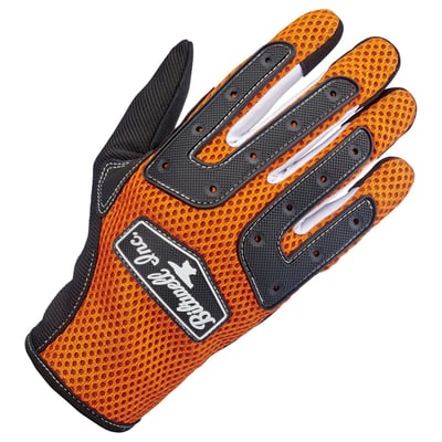 The Biltwell Anza gloves are 100-percent synthetic gloves that is built for aggressive off-road riding, but that doesn’t mean you can’t wear it on pavement. You can, and we know a bunch of high-performance street riders who do. The gloves combine comfort, durability, and function. A synthetic suede palm with two-way stretch ensures a snug fit, while the vented polyester back maximizes airflow. Flexible rubber knuckle guards add protection, and Lycra finger panels enhance dexterity. Conductive stitching allows smart screen use, and reinforced stitching boosts durability. A Velcro wrist wrap ensures a secure fit.