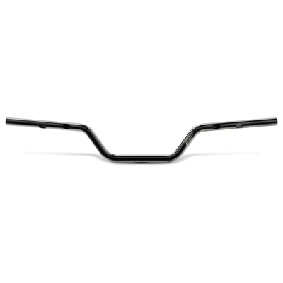 The Sport Handlebar Series represents the pinnacle in handlebars that prove the saying 'beauty is only skin deep' as not true. These top notch handlebars are designed by the Italian 'Centro Stile Zard' to ensure an ideal riding position for a ergonomic Power Bagger style, but still enabling precise control for improved handling. All features are carefully designed to help enhance responsiveness and stability in demanding handling situations like cornering, braking and accelerating. All Zard's Sport Handlebar Series are made in Italy by Zard's professional craftsmen, made exclusively from AISI stainless steel and proudly sport the Zard logo.
Dimensions: 1" (25.4mm) diameter x 4" (101mm) high x 32" (820mm) wide x 2" (50mm pullback).
Note: Softail is compatible with OEM risers. FLT/Touring models requires a pullback plate/riser adapter plate and 6" (15.2cm) or higher risers.
