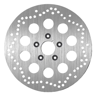 5.8mm thick. 
11.5" / 292mm O.D., 50.8mm I.D. 8.5mm (5/16") counterbored mounting holes with 3.25" bolt circle. Mount style 'G'. OEM replacement reference 44136-84A and 44136-92. 

SBS brake discs fit standard H-D 5-bolt hubs. Model year applications and OEM H-D part numbers are given for reference only and may feature a custom styling. Check mounting style details for use in custom applications. 
All SBS brake discs are made of a high quality stainless steel, alloyed with a high carbon content, to offer excellent brake performance and reliable stopping power in any condition. All brake discs are EU manufactured by craftsmen using high-end grinding machines for a perfectly flat disc that will work without noise or vibrations. 
- High quality stainless steel with high carbon content 
- Installs like stock 
- Perfect brake performance & stopping power under all conditions 
- Long life 
- High comfort level – no noise, no vibrations 
- High temperature resistance 
- Anti-corrosion treatment 
- Perfect suitable for all SBS brake pad compounds 
- Heat-treated stainless steel center hubs  