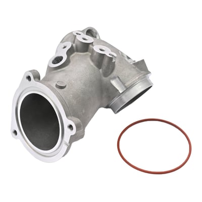 Cast aluminum with cast finish Compatible with the Gen1 M8 round intake ports design. Direct upgrade replacement for the stock 55mm plastic manifold. Reduces leakage problems due to heat deformation. Flow bench tests shows improved flow. Complete with 27300082 manifold to throttle body seal.
OEM replacement reference 27300121