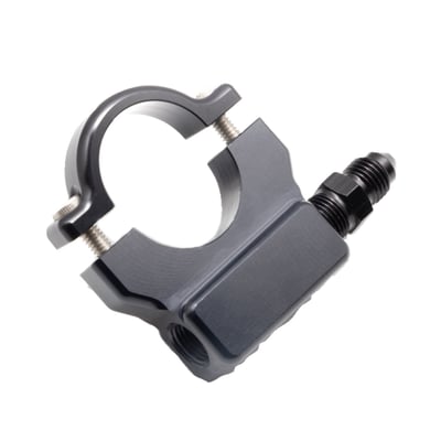 Black anodized finish.
Used to install a 1.5" (38mm) oil pressure gauge to the handlebar. With 1/8 NPT treaded adapter. Manufactured of 6061 billet aluminum and comes with stainless Allen head bolts and a 1/8 NPT to -3AN adapter fitting.
USA made.