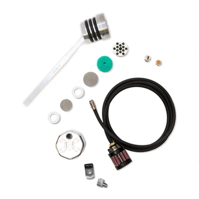 The Feuling billet dipsticks vent/breathe excessive crank case pressure from the oil tank through a PCV style breather, consisting of an oil separator system, perforated disc, replaceable filter element and umbrella flapper valve. Feuling vented dipsticks screw into the factory oil fill spout as a stock replacement part. These breathing dipsticks remove unwanted build-up of blow by pressure in the oil tank.
Blow by is pressure that is forced past the rings and cylinders, pushed into the crankcase and then forced into the oil tank. FEULING dipsticks help remove this unwanted pressure through a (CVS) Crankcase Ventilation System. Test results show a decrease in engine oil sump levels, more freely/smoother revving engine, increased MPG and decreased blow-by.
NOTE: All internal combustion engines have a certain amount of blow by. Larger cubic inch engines as well as engines with worn and or loose ring clearances will have increased blow by. Engines pushed to their limits will also produce excessive build up of ‘power robbing’ blow by.
We include 2 venting styles (Options) to choose from when installing the dipstick:
OPTION 1.) 1/8 NPT breather vent fitting with internal porous filter element. This option gives a clean look however it can produce an oil misting/residue out of the element on engines with excessive leak down/blow by.
OPTION 2.) Quick disconnect coupler fitting with rubber hose and filter element. This option will run any excessive oil misting/residue through the line and into the filter element. However this option does requires disconnecting the fitting in order to check the oil. This is Feuling's preferred option as it breaths more than option 1.
For option 2, we recommend routing the line up the frame rail, up under the seat/abs area then back down along the right side frame rail and the filter element can fit cleanly between the engine/trans matting area on the inside of the lower right frame rail.
Note: This dipstick does get hot, use a glove when checking oil level.
Checking oil level:
There are two ways to read the oil level with this dipstick, with the bike on the jiffy stand (FHS) or the bike upright and level (FHU).
FHS = FULL HOT STAND If reading the dipstick with the bike on the jiffy stand you will take your reading from the dimples labeled FHS (Full Hot Stand).
FHU = FULL HOT UPRIGHT When reading the dipstick with the bike upright and level you will take the reading from the dimples labeled FHU (Full Hot Upright).
OIL LEVEL - DO NOT OVERFILL OIL TANK
It is important to get the correct hot oil level in your bike. Feuling recommends running the oil level 90%-99% full when hot.
Note: Letting the bike idle or warm up on the kickstand can naturally fill the engine case and skew the oil level in the tank.
We recommend the following steps to achieve proper oil level:
1. Check cold oil level.
2. Ride the bike until operating temperature is reached.
3. Shut the bike off while still in the upright position. (This insures an accurate reading).
4. Once the bike is on the kickstand check oil level.
5. Add or remove oil as needed.
NOTE: Feuling in house testing shows venting the air cleaner to atmosphere may be problematic resulting in oil carry over/misting out of the breathers. When air filter venting is accompanied with the use of oil tank venting such as the Feuling vented dipstick and or a vented transmission top cover the oil carry over/misting can be increased.