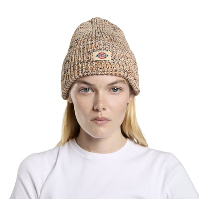 The Dickies Lewiston beanie is a knitted beanie with authentic Dickies DNA. Made out of a synthetic blend for durability and anti-bobble properties, this fold-over beanie features tri-colour woven label on the front. A classic and warm winter essential.