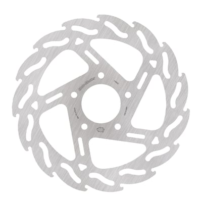 260mm (10.2") OD, 5mm thick. 56.3mm ID, 8.7mm (5/16") bored mounting holes with 3.25" bolt circle.
Mount style 'A'.
All Moto-Master brake rotors are manufactured from premium stainless steel, offering superb braking ability and are highly corrosion resistant. CNC machined, laser cut and precision double grinded within the tightest tolerance to eliminate any brake rotor vibration. All Moto-Master brake discs are made in Europe and approved.
- Stainless
- Thickness: 5.0 mm
- No speedometer gap
- Pitch 82.5mm
- Comes with approval
- OEM replacement reference 41500194.
Note: Check your local MCS dealer or the MCS sales department for exact type of approval and validity on bike model and years on the test report.
