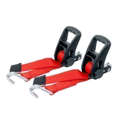 Used to upgrade for the TyreFix® Essential / Basic (598124 / 708713) and is a direct replacement for the ratchets as supplied with the TyreFix® Pro (598123). 
Includes: 
- 2x TyreFix® Ratchets 
- 65cm long straps of 30mm wide
- 1x Required tools for installation. 
Note: These TyreFix® Ratchets are not designed for use in other applications. 