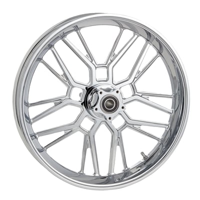 Note: Special Order Product only. To order please contact your MCS sales representative. 

Rim only, the model specific Ness cartridge style hub must be ordered separately for a complete wheel. 
The Split Spoke is a forged lightweight CNC design, engineered for strength. Intentionally placed machined detail gives depth to the wheel while adding strength where it's needed. 

All Ness wheels are precision machined from radial forged 6061-T6 aluminum. 
Structurally tested to meet or exceed DOT, JAS Load Ratings. 
The special hidden hub design (order separately) includes wheel bearings. Both bearings are installed and pre-set by Ness for optimal radial and lateral runout accuracy. Wheels are compatible with both ABS and non-ABS models. Each hub includes several ABS outer rings. Accepts all standard H-D hub mount rotors, Ness rotor adapters are optionally available. 

How to order a Ness wheel: Rims and hubs are sold separately. All hubs fit all rims. So pick the hub that will fit your bike, then choose the wheel style, width and diameter you desire. 
Note: Hub must be ordered separately.

