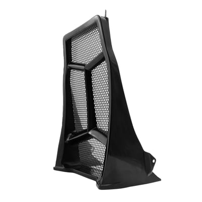 Upgrade your Indian Scout with our "Apache" Series Radiator Cover. This bolt-on part features a sleek black powder-coated "Honeycomb" style mesh, adding aggressive lines to your bike. Enjoy easy installation and elevate your Indian appearance with this stunning radiator cover.