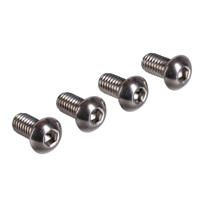 Polished. Button head. Stainless steel. Used to install upper & lower belt guard.
