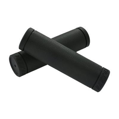 125mm long. With the 'KAWA' grip surface styling. 
Handlebar grips for handlebars with a 1" (25.4mm) grip area diameter. The throttle grip diameter is larger to accommodate the throttle sleeve. Both left & right grips come with closed ends. Grips are made of a dual compound rubber, harder on the inside with a softer 'Grippy' outer layer for a better slip-free grip, without becoming tacky. 
Note: 08-up H-D models with electronic throttle will likely require a replacement throttle sleeve, like 514714 for most models, since the OEM rubber grip is a molded one-piece with the throttle sleeve and they cannot be separated. 