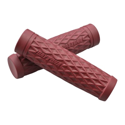 127mm (5") long. With the 'GRID' grip surface styling. 
Handlebar grips for handlebars with a 1" (25.4mm) grip area diameter. The throttle grip diameter is larger to accommodate the throttle sleeve. Both left & right grips come with closed ends. Grips are made of a dual compound rubber, harder on the inside with a softer 'Grippy' outer layer for a better slip-free grip, without becoming tacky. 
Note: 08-up H-D models with electronic throttle will likely require a replacement throttle sleeve, like 514714 for most models, since the OEM rubber grip is a molded one-piece with the throttle sleeve and they cannot be separated. 