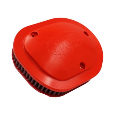 Larghezza/Diametro Interno Base (mm)	
192
Lunghezza/Diametro Esterno Base (mm)	
231
Altezza (mm)	
80. 
The panel / cylindrical air filter is commonly referred to as "replacement air filter". It is installed in the vehicle's original airbox to replace the OEM air filter. It is made of highly performing materials that allow an increased air flow combined with a more efficient filtration, guaranteeing containment of all impurities from as small as 7 microns (compared to OEM's 10 microns).
BMC air filters are produced using a "Full Molding" system that enables the characteristic red filter to be realized from a single mold with no welded joints thus avoiding easy breakage. The rubber used in BMC air filtering systems has a long life, is very durable and has optimum adhesion characteristics to all shapes of airboxes.
BMC filters are made of a multi-layered cotton gauze soaked with low viscosity oil covered with an epoxy coated alloy mesh to ensure protection from petrol fumes and oxidization due to air humidity.
All BMC air filters are pre-oiled, and they can be washed and regenerated by using the appropriate BMC regeneration kit.