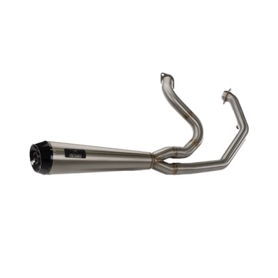 Euro 4/5 homologated. AISI 406 stainless steel with a brushed 'Works' finish, which offers true racing vibes with the clearly visible TIG welds.
Performance is nothing without reliability, therefore this system is free of electronics and valves, crafted from high-grade materials, TIG-welded in Italy and engineered to last.
- Deep, bass-rich tone
- Aggressive racing sound at high RPM
- Enhanced torque and throttle response
- ECE type-approved for street-legal use in Europe
- Designed in Switzerland – Made in Italy.
Note: Homologation is valid for unmodified stock bikes, for the specific models and model years as mentioned in the product description. Removing or modifying the standard baffle will void the homologation.
Note for optional heat shields see:
- 709254 Stainless. Brushed satin. Works finish
- 709255 Stainless. Black Cerakote
- 709256 Stainless. Polished
- 709257 Titanium. Brushed satin. Works finish
Note for replacement parts see:
- 709266 Billet end cap. Alu / Black
- 709267 Homologated dB killer. Stainless
- 709268 Racing dB killer. Medium. Stainless +7dB over homologated dB killer
- 709269 Racing dB killer. XL. Stainless +10dB over homologated dB killer