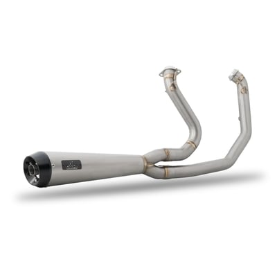 Euro 4/5 homologated. Grade 2 titanium with a brushed 'Works' finish, which offers true racing vibes with the clearly visible TIG welds.
Performance is nothing without reliability, therefore this system is free of electronics and valves, crafted from high-grade materials, TIG-welded in Italy and engineered to last.
- Deep, bass-rich tone
- Aggressive racing sound at high RPM
- Enhanced torque and throttle response
- ECE type-approved for street-legal use in Europe
- Designed in Switzerland – Made in Italy.
Note: Homologation is valid for unmodified stock bikes, for the specific models and model years as mentioned in the product description. Removing or modifying the standard baffle will void the homologation.
Note for optional heat shields see:
Optional heat shields for 00-24 TC & M8 Softail:
- 709258 Stainless. Brushed satin. Works finish
- 709259 Stainless. Black Cerakote
- 709260 Stainless. Polished
- 709261 Titanium. Brushed satin. Works finish.
Note for replacement parts see:
- 709266 Billet end cap. Alu / Black
- 709267 Homologated dB killer. Stainless
- 709268 Racing dB killer. Medium. Stainless +7dB over homologated dB killer
- 709269 Racing dB killer. XL. Stainless +10dB over homologated dB killer