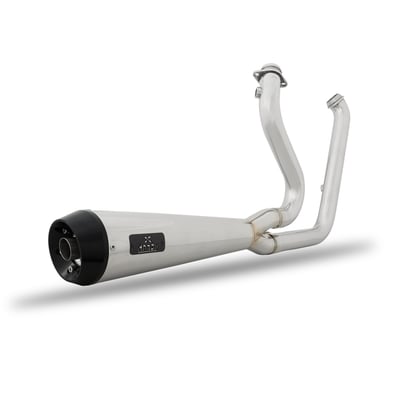 Euro 0/1 homologated.
AISI 406 stainless steel. Polished finish.
Performance is nothing without reliability, therefore this system is free of electronics and valves, crafted from high-grade materials and TIG-welded by hand in Italy.
- Deep, bass-rich tone
- Aggressive racing sound at high RPM
- Enhanced torque and throttle response
- ECE type-approved for street-legal use in Europe
- Designed in Switzerland – Made in Italy.
Note: Homologation is valid for unmodified stock bikes, for the specific models and model years as mentioned in the product description. Removing or modifying the standard baffle will void the homologation.
Optional heat shields for 91-05 5-sp Dyna:
- 709877 Stainless. Brushed satin
- 709878 Stainless. Black Cerakote
- 709879 Stainless. Polished
- 709880 Titanium. Brushed satin.
Replacement parts for all 2 -1 Malparidos exhaust systems:
- 709266 Billet end cap. Alu / Black
- 709267 Homologated dB killer. Stainless
- 709268 Racing dB killer. Medium. Stainless +7dB over homologated dB killer
- 709269 Racing dB killer. XL. Stainless +10dB over homologated dB killer