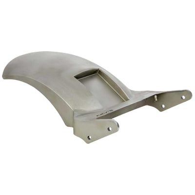 Shorter than stock length. 
For 6" wide wheels with a 200 tire. 
Fender kit handcrafted from steel with integrated 10mm fender struts. Suitable for carrying a passenger. Fenders are welded on special welding jigs for the best precision and fit. Kit includes stainless steel mounting material. 
Note: With approval. Check your local MCS dealer or the MCS sales department for exact type of approval and validity on bike model and years on the test report.