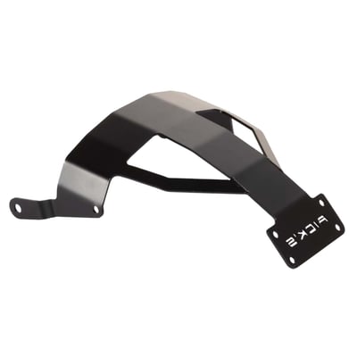 Matte black powder coated steel license plate holder for central mounting on the original rear fender, using the original mounting points. 
High quality replacement for the original plastic license plate holder. 
Conversion of taillight is required. 
Incl. mounting hardware. 
Note: With approval. Check your local MCS dealer or the MCS sales department for exact type of approval and validity on bike model and years on the test report.