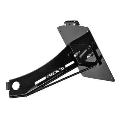Gloss black powder coated stainless steel license plate bracket kit for German 18x20 cm size license plates. 

This kit includes the license plate holder, adjustable base plate (180 x 200) and LED license plate lighting. The license plate can either be glued or screwed on. 
Includes assembly instructions.
Note: With approval. Check your local MCS dealer or the MCS sales department for exact type of approval and validity on bike model and years on the test report. 
