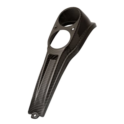 Woven, hand laid carbon. Made from a sheet of carbon fiber fabric woven in a crisscross pattern. Laid by hand into a mold, then cured in resin. The fabric layers are aligned in specific directions for strength. 

Designed for those that like the look and weight reduction of genuine carbon fiber. The perfect addition to any Club Style or performance bike. Bolt-on installation, simple and hassle-free replacement of the stock dash cover. EU made. 
- Ultra light weight 
- Manufactured from top quality carbon fiber 
- Gloss UV stable surface 
- Mount holes are pre-drilled 
- Compatible the stock dual instruments 
- Bolt-on replacement for stock console 