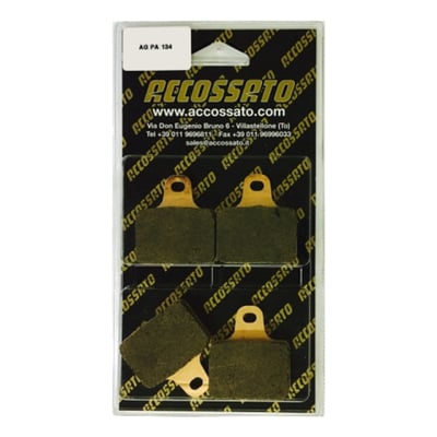 Accossato Brake Pad AGPA134 (dimensions 43.1x46.1x9). 4 pads included in the box.