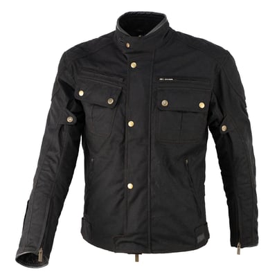 Designed with the greatest of care. The By City Belfast jacket, CE approved EN17092-4:2018 Level A, has innumerable details that will make riding your motorbike an extraordinary experience. With an ergonomic design that favours the riding position and made of waxed cotton with HIPORA® waterproof internal membrane so that the weather isn’t an impediment, its inner lining and its vents make it a perfect jacket for any time of year, Removable "Flexishock" protections on elbows and shoulders certified EN1621-1: 2012 CE Level 2. The road isn't long when you have the right company.
• Abrasion-resistant waxed cotton construction 
• HIPORA® waterproof membrane 
• Removable thermal lining with dual-use long sleeves (insulation level 4) 
• 4 external & 2 internal pockets 
• Reflective elements for better visibility 
• Adjustable cuffs & central double-slider YKK® zipper 
• Removable CE Level 2 Flexishock protectors (elbows & shoulders) 
• Pocket for optional back protector 
• CE-certified motorcycle garment – EN17092-4:2018, Level A