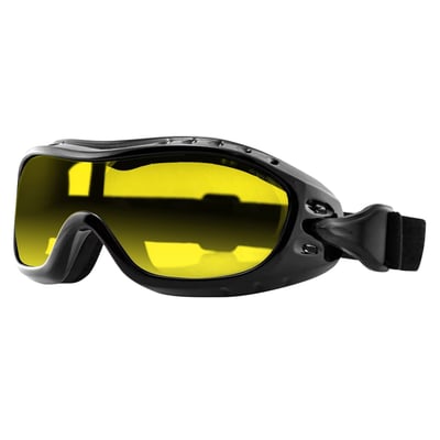The Bobster Night Hawk are the perfect goggles choice for riders who wear prescription glasses or seek top-notch quality. It comfortably fits over most RX glasses and includes a single anti-fog lens. Crafted with a flexible polyurethane frame and double-layer foam, it ensures comfort while sealing out wind and dust. Designed for motorcycle use, it comes with a carry case and a microfiber cloth for easy maintenance and transportation. Available in with three different lens colors; orange, yellow and smoke.

• Anti-Fog Lenses
• Fits Over Prescription Glasses
• Shatter Resistant Polycarbonate Lenses
• 100% UV Protection
• Polyurethane Frame
• Double Layer Neoprene Foam
• ANSI Z80.3
• CE
• Includes Carry Case and Microfiber Cloth