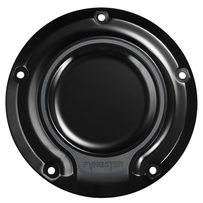 7.75" diameter. 5-hole. 
CNC machined from a high grade billet aluminum material for strength and meticulous precision. Bolt-on installation ease to the primary cover for a no-hassle installation. The bold Fangster color-embedded design was created to set you apart from the rest with a recognizable custom look. Perfect to style-combine with other Fangster products. 