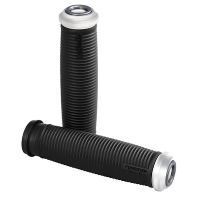 CNC machined from a high grade billet aluminum, in combination with a high quality rubber. These grips will set your bike apart with enhanced aesthetics, without losing functionality so you can keep total control. The bold Fangster color-embedded design is a very recognizable custom look and perfect to style & color-match with other Fangster products. 