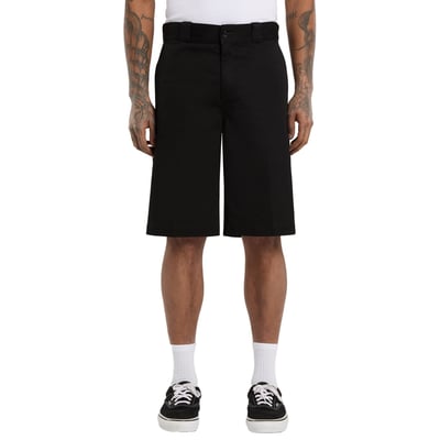 The Dickies 247 Shorts are a regular fit twill short with authentic Dickies detailing and fabrication. These 10 inch inseam shorts are made out of 8.3oz enzyme
washed cotton twill. Featuring work pant features like inside waistband and belt loops, slanted front pockets, back welt pockets, back phone / tool welt pocket,
front zip and button closure, and dyed-to-match woven label at the back. Available in a wide range of classic and seasonal fade resistant colors. A classic workwear short built to be durable and comfortable.

• Regular fit
• 100% cotton