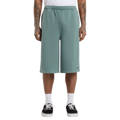 The Dickies Streetsboro 13 Inch sweat short is a loose fitting with slight A-line athletic shorts. Made out of garment dyed ring spun french terry poly-cotton, these
shorts feature elasticated waist, angled front pockets, back welt pocket, and dyed to-match labels above hem and on back pocket. The perfect active shorts for the warmer seasons.

• Loose fit
• 60% cotton / 40% polyester