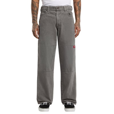 The Dickies Double Knee loose straight Jeans are a loose fit straight legged jeans. Made out of 14oz slub cotton denim twill for durability and comfort, these 5 pocket set up jeans feature double knee detail with woven Dickies label, zip fly and shank button closure, back patch pockets with woven Dickies label, right hand side phone / tool welt pocket, and metal rivet reinforcements. Heavy duty and ready for work, these hardwearing jeans will stand the test of time.
• Loose fit with straight leg
• 100% cotton