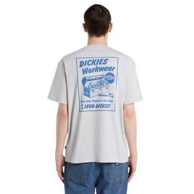 The Dickies Dry Ridge t-shirt is a relaxed fit, short sleeved t-shirt. Made with 180gsm, moisture wicking open-end cotton yarn jersey. Featuring small left hand
side chest logo graphic and large toolbox illustration artwork on the back, and woven Dickies side seam label. A durable and functional t-shirt for daily wear.

• 100% cotton
• 180 GSM
