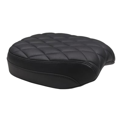 10" x 12" passenger seat. Diamond stitch pattern. 
Turn your Rebel into the ultimate mile-eating machine with the Tripper Solo and matching Passenger Seat. The 12” wide driver area offers more room than stock with support across its entire width thanks to Mustang’s proprietary controlled-density foam formula. Sits the rider at a similar reach to the controls and ground compared to stock, but the hand-formed bucket-style driver area is contoured to provide a feeling of sitting further “into” the motorcycle for improved comfort and control. The Tripper solo and matching passenger seat are both dressed in a high-quality expanded vinyl cover that offers the appearance of leather and durability to withstand the elements.