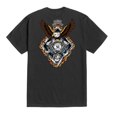 Are you ready to rock with this Loser Machine t-shirt? This t-shirt is made of 100% cotton for maximum comfort and durability. LMC always produces cool apparel, including t-shirts, hoodies, sweats, jackets and caps with its rebellious, anti-establishment ethos and the motto “We don’t care what you think”. The brand blends vintage, gritty, and rebellious styles inspired by classic motorcycles, hot rods, tattoo art, and 60s/70s surf/skate culture. Whether you're hitting the road, the skate park, or the couch, you'll love wearing this cool and cozy t-shirt. Don't miss this chance to get your hands on the Loser Machine Glory apparel today! 

• Regular fit
• 100% cotton
• Heavyweight t-shirt
• Small print on the left chest 
• Large back print