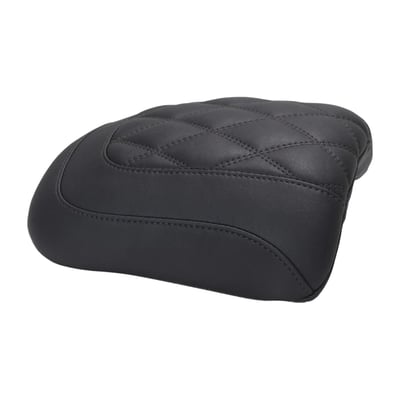 Black. Std width 9" wide. Double Diamond style stitch. 
Compatible with 719153 wide Double Diamond stitch solo seat. 
Note 1: Mustang solo seats & passenger seats cannot be mixed with OEM solo or passenger seats. 