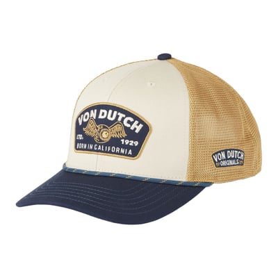 Von Dutch is an American fashion brand posthumously named after Kenny Howard, a.k.a. "Von Dutch", an American motorcycle mechanic, artist and pinstriper. We have some nice shirts, sweats, hoodies, t-shirts and caps in our collection. All produced of cotton or a mix of cotton and elastane. So make up your mind and choose or just buy them all!