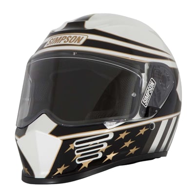 The Simpson Speed designed for a variety of riding styles such as clubstyle, bagger, streetfighter, custom, and touring. The Speed Bandit meets ECE2206 certifications. Its lightweight thermo-injected polycarbonate shell offers robust protection without compromising on comfort. Features ventilation, quick-release shield provides maximum field of view and includes a 4-position locking feature, while being Pinlock ready for added convenience. Inside, the hypoallergenic comfort liner is fully removable and washable, ensuring a fresh and comfortable ride every time. The helmet also includes speaker cutouts for communication systems and a secure double D-Ring retention system, combining safety with practicality. The Speed a lightweight powerhouse that delivers unbeatable attitude without breaking the bank. Perfect for riders who want to make a statement, this helmet combines sleek design with exceptional functionality.

• Lightweight Thermo Injected Polycarbonate shell
• Three shell sizes
• Simpson “Speed Brow”: Engineered with a low-pressure venturi effect for enhanced ventilation
• Experience superior airflow with strategically placed chin vents and a central rear exhaust vent
• Ultra-Wide, Quick Release Shield
• Pinlock Ready
• Fully removable and washable for a fresh feel on every ride
• Speaker Cutouts
• Double D-Ring Retention System