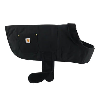Like the original, the Carhartt redesigned Dog insulated chore coat is made with firm-hand duck canvas and a water-repellent coating, which protects your pup in light rain and windy weather. The quilted liner adds warmth, while improved tabs at the neck and chest make it simple to take on and off. Your dog will be grateful for this.

• Rain Defender™ - Durable Water repellent finish
• Corduroy trimmed collar
• Two reinforced side pockets, one with flap and button closure
• Triple stitched main seams
• Carhartt label sewn on pocket
• Woven
• 12 oz/yd² - 407 gsm
• Firm Duck
• Diamond Quilt
• 100% Cotton